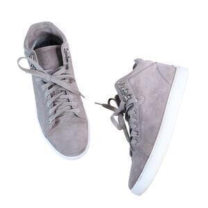 RAG & BONE Kent Suede High Top Sneaker Warm Gray Lace Up Women's 37/US 7